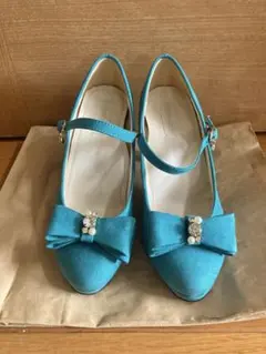 パンプス　ターコイズブルー　ハイヒール　MISCH MASCH ミッシュマッシュ