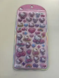 サンリオ コットンパフィー シール ハローキティ ヒョウ柄