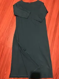 JETSET ダークグリーン カットソーワンピース