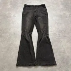 Y2K グランジ Opium Gimmick Black Flare Denim