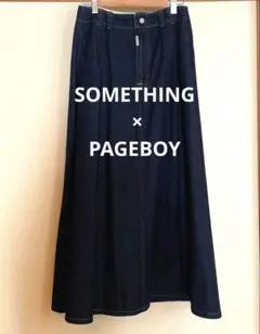 【SOMETHING × PAGEBOY 別注】美品デニムフレアスカートSサイズ