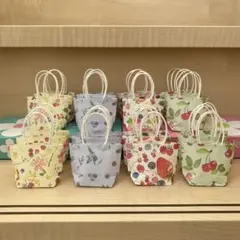 ミニ紙袋　ハンドメイド　ベリー　デザインペーパー