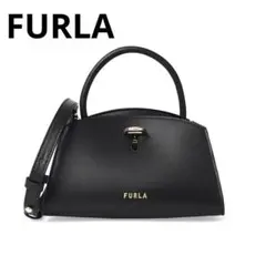 美品✨フルラ FURLA 現行 ジェネシ ハンドバッグ 2way 黒 ショルダー