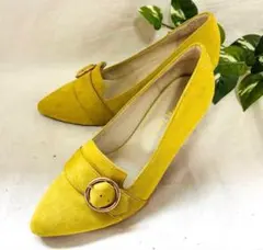 ORiental TRaffic イエロー ポインテッドトゥパンプス 22