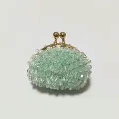 ビーズがま口 アクセサリーケース ハンドメイド