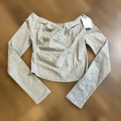 GRL オフショルダー グレー 長袖カットソー