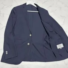 美品　アバハウス　テーラードジャケット　ネイビー　紺　ウォッシャブル　サイズ48