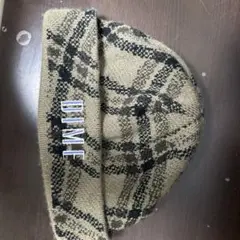 Dime チェック柄ニット帽