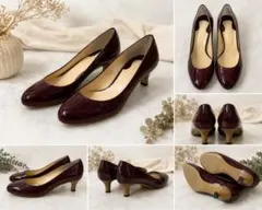 green label relaxing エナメルパンプス ボルドー 23cm