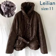 Leilian レリアン 日本製 中綿 ショートコート 11 ブラウンのサムネイル