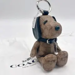 新品タグ付き♡希少✨コーチ スヌーピー チャーム キーホルダー シグネチャー 新品タグ・袋付き！希少✨コーチ スヌーピー チャーム キーホルダー