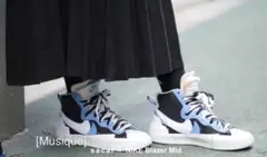 sacai × NIKE BLAZER MID BLACK / BLUE