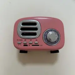 ダイソー　Bluetoothスピーカー　レトロラジオ　ピンク　付属品無しのサムネイル