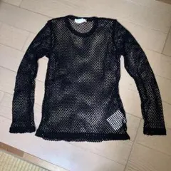 COMME des GARCONS メッシュ 長袖 カットソー 黒 XSのサムネイル