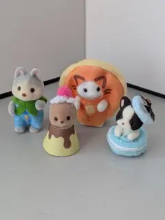 シルバニアファミリー　キラキラくじ赤ちゃん3人+リンネアセット