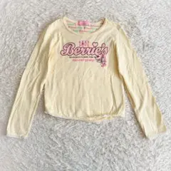 希少✨メゾピアノ　長袖カットソー　140 ベリエちゃん　イエロー　平成レトロ