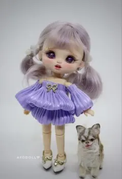 ドール服アイボリー オフショルダーAyodoll スタンダードサイズ オビツ