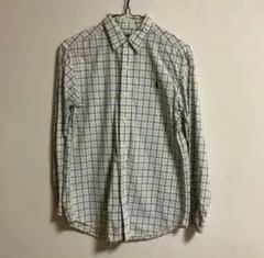 ポロラルフローレン　青系 チェック柄 長袖シャツ　160 レディースS〜Mくらい