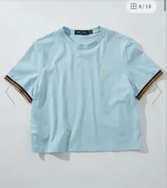 新品FRED PERRY ティップライン Tシャツ ライトブルーサイズuk10