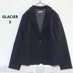 GLACIER テーラードジャケット 黒 洗える 通勤 S 就活にも J950のサムネイル
