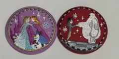 ディズニー刺繍缶バッチ　アナと雪の女王　ベイマックス