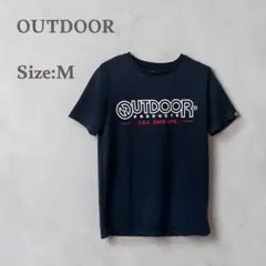 OUTDOOR 半袖Tシャツ　スポーツウェア　ネイビー系　丸首　クルーネック　Mのサムネイル