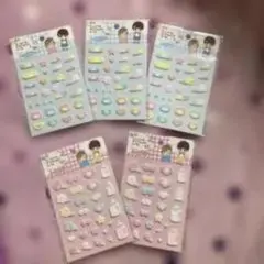 カラフルな立体シール5枚セット