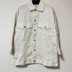 リーバイス デニムジャケット レギュラーカラー 長袖 無地 XL 白 綿 