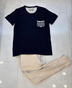 《新品》nano universe（ナノユニバース）ポケット付ネイビーカットソー