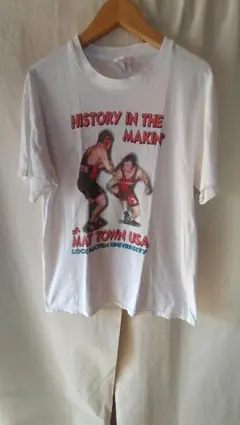 ビンテージ90年代HANES両面プリントTシャツMADE IN USA白M