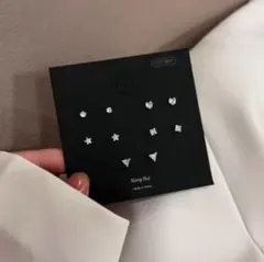 s9 S925ポスト｜ミニスタッズ5ペアセット ハート／スター／スクエア