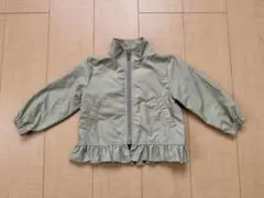 オリーブグリーン フリル付きジャケット 90cm pairmanon