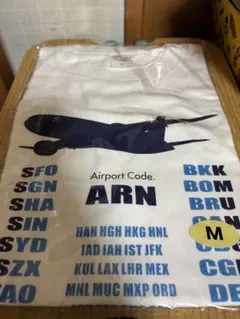 Airport Code Tシャツ Mサイズ ホワイト