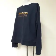 상태좋음 ◎MAISON KITSUNE 메종 여우 스웨트 감색 ブランドロゴ