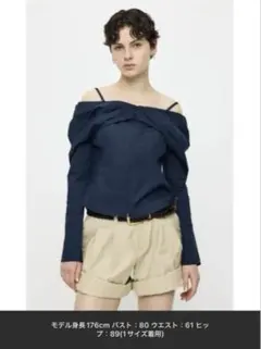 MOUSSY【26年SS新作】RIBBON OFF SHOULDER ブラウス