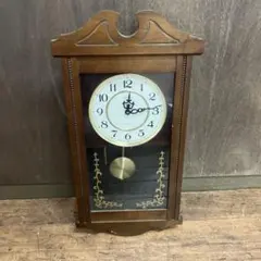 E-3 昭和レトロ SEIKO セイコー クォーツ式 柱時計 振り子時計 掛時計