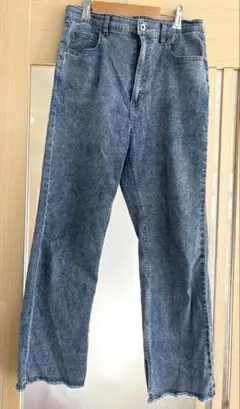 新品 接触冷感 ストレッチ ストレートデニム L