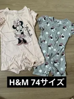 ミニーちゃん　H&M ロンパース　カバーオール　74 女の子　男の子
