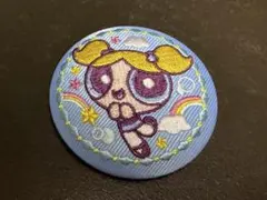 パワーパフ ガールズ 刺繍缶バッジ　バブルス