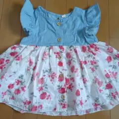 ベビー　花柄ワンピース　80サイズ