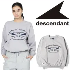 【美品・23SS】DESCENDANT　クロスパドルクルーネックスウェットグレーのサムネイル