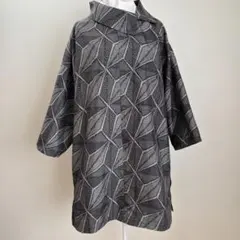 ３点セット※紬※チュニックワンピース＆大島紬のスヌード※レース編みネックレス※ハンドメイド※リメイク※古布 404 着物リメイク チュニック 紬