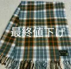 Carriage ブランケット フリンジ付ストール 防寒　チェック柄 マフラー