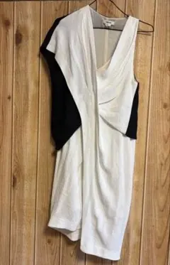helmut lang アシンメトリーバイカラーワンピース　4のサムネイル