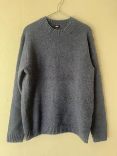 UNIQLO クルーネックセーター青 L