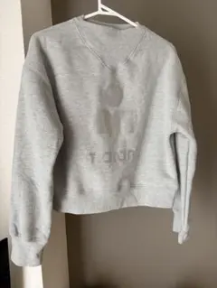 美品未着用ISABEL MARANT グレー クロップドスウェット ロゴプリント