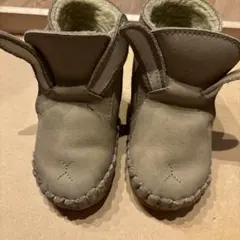 Donsie グレー レザーブーツ 18-24/12.8cm