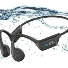 新品マイク付き骨伝導イヤホン水泳 IP68完全防水ヘッドホンbluetooth