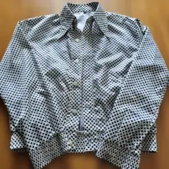 昭和レトロ　ヴィンテージ　シャツジャケット　ドット水玉