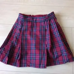 UNIQLO チェック柄 プリーツスカート 130